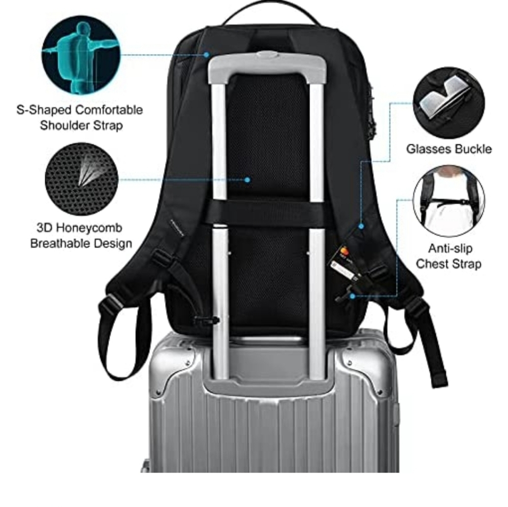 💠 Hard Shell Laptop Backpack,Anti-Theft Waterproof, Business Travel 🛑 - Picture 4 of 8
